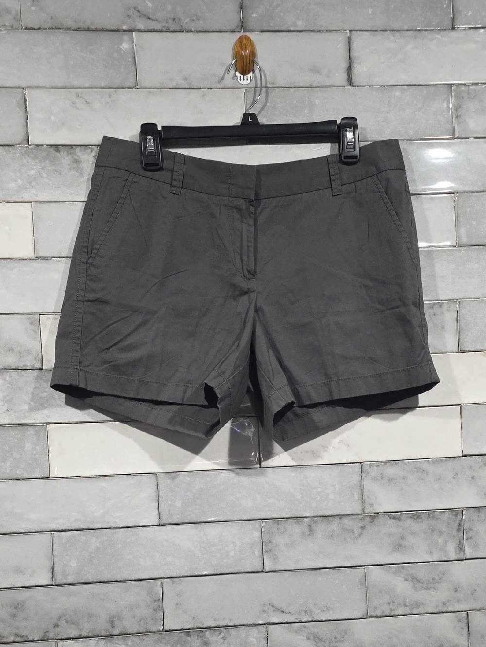 J. Crew Broken In Women's Gray Cotton Bermuda Shorts Size 10